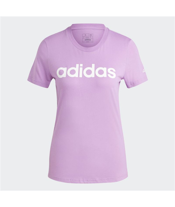 Camiseta adidas Mulher Essentials Slim Logo Roxo