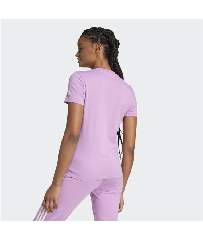 T-shirt adidas Femme Essentials Slim Logo Purple