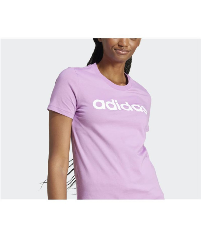 T-shirt adidas Femme Essentials Slim Logo Purple