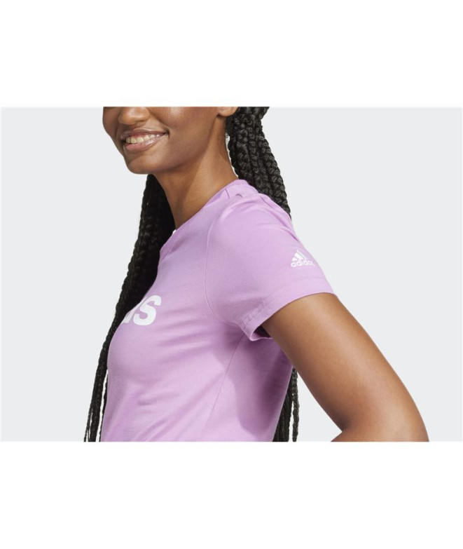 Camiseta adidas Mulher Essentials Slim Logo Roxo