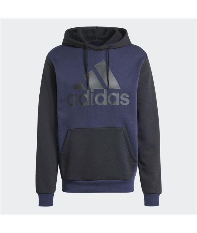 Moletom adidas Homem Casaco com capuz com logótipo grande Essentials Fleece Azul