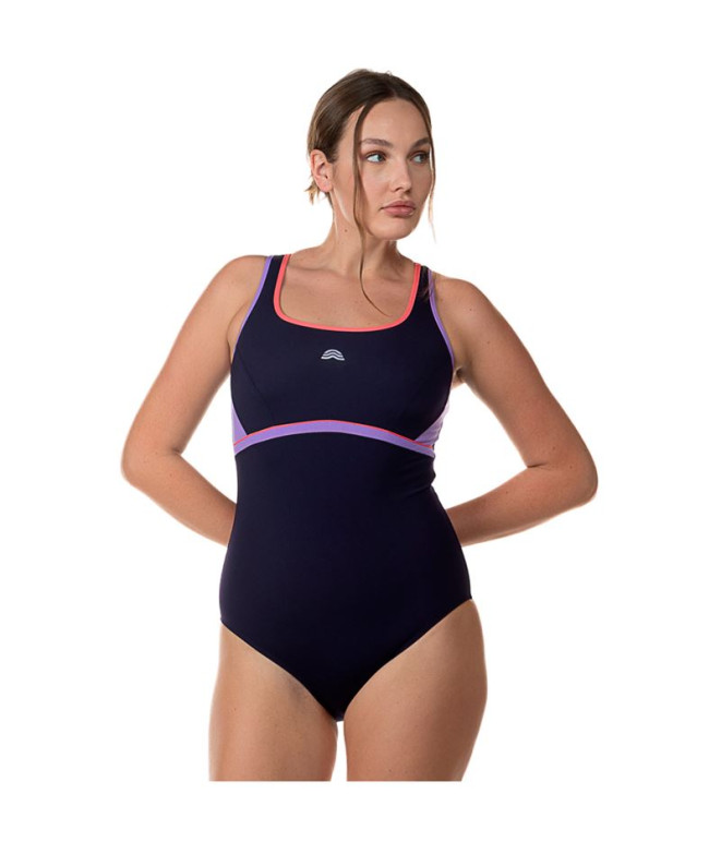 Maillot de bain Natation de Aquarapida Costume Intero Prugna Femme