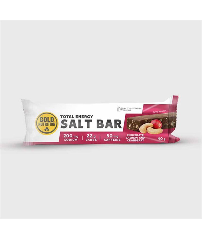 Barre Gold Nutrition Endurance Salt Chocolat/Chocolat/Cranberry/Cranberry