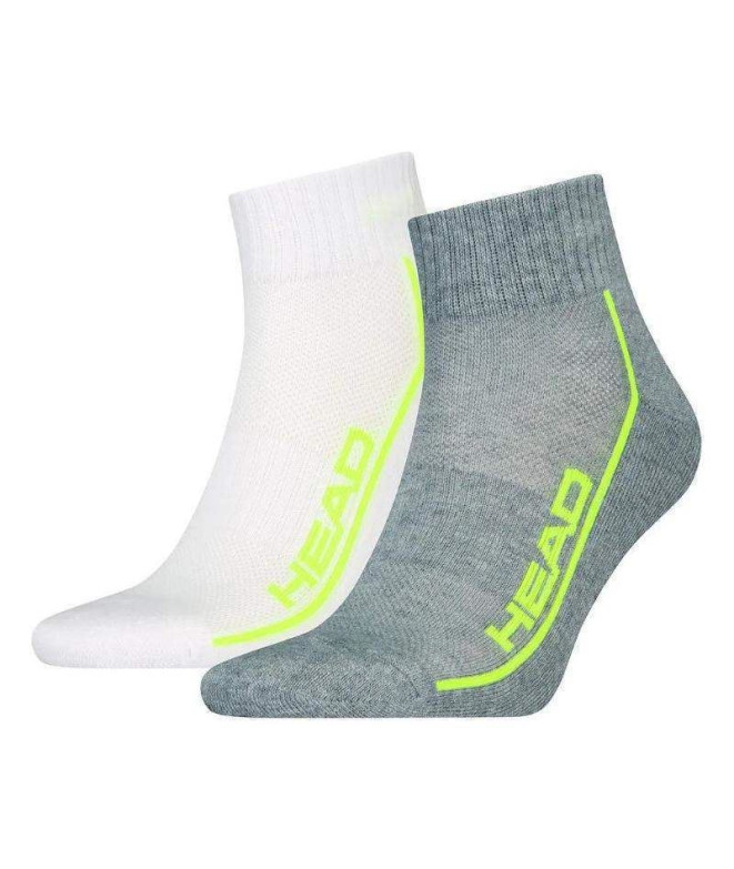 Calcetines Head All Sports Performance Grey Melange/Blanco Pack