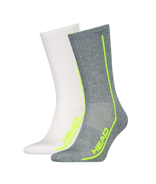 Chaussettes Head All Sports Performance Gris Mélange/ Blanc Pack