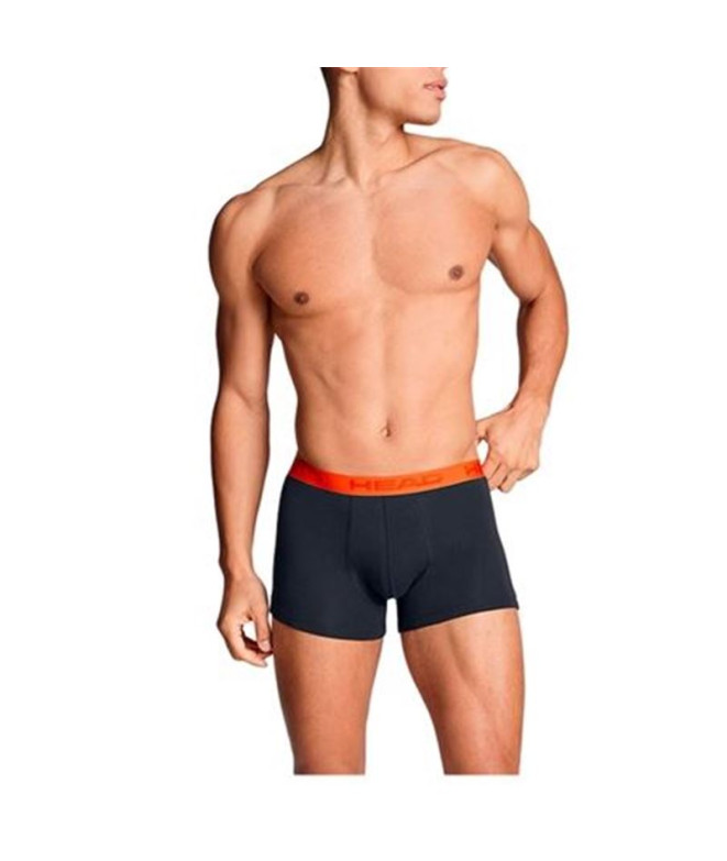 Calzoncillos Head Embossed Hombre vibrant Naranja/Negro Pack