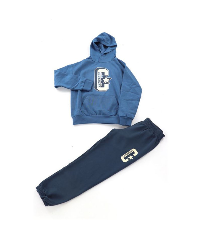 Fato de treino Converse Menino Cstar Fleece Azul-marinho