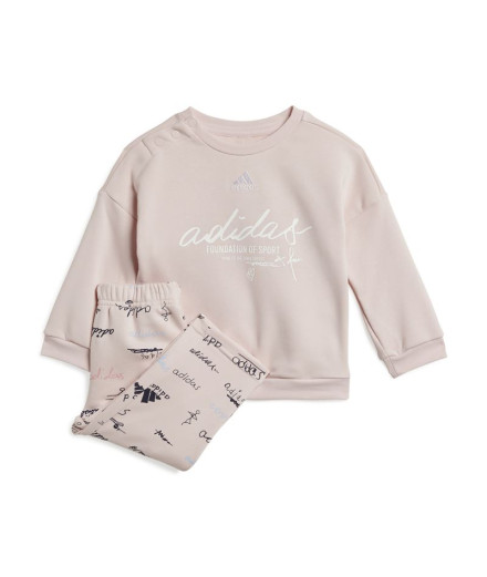 Conjunto adidas Infantil Marca Love Jogger Rosa