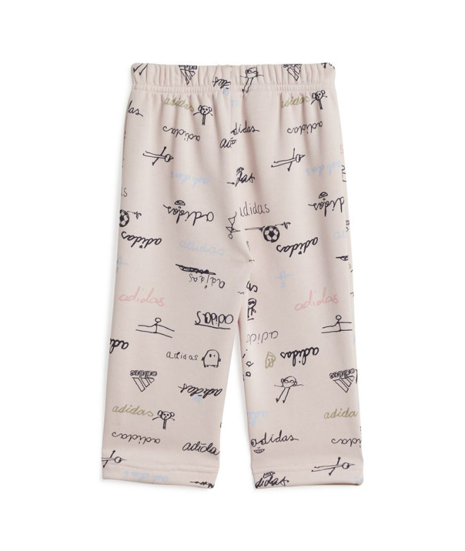 Conjunto adidas Infantil Marca Love Jogger Rosa