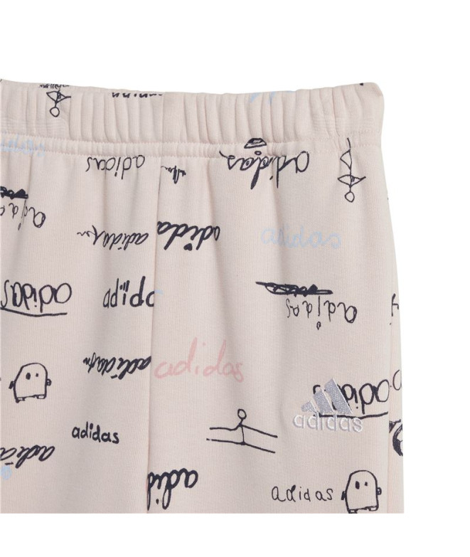 Conjunto adidas Infantil Marca Love Jogger Rosa