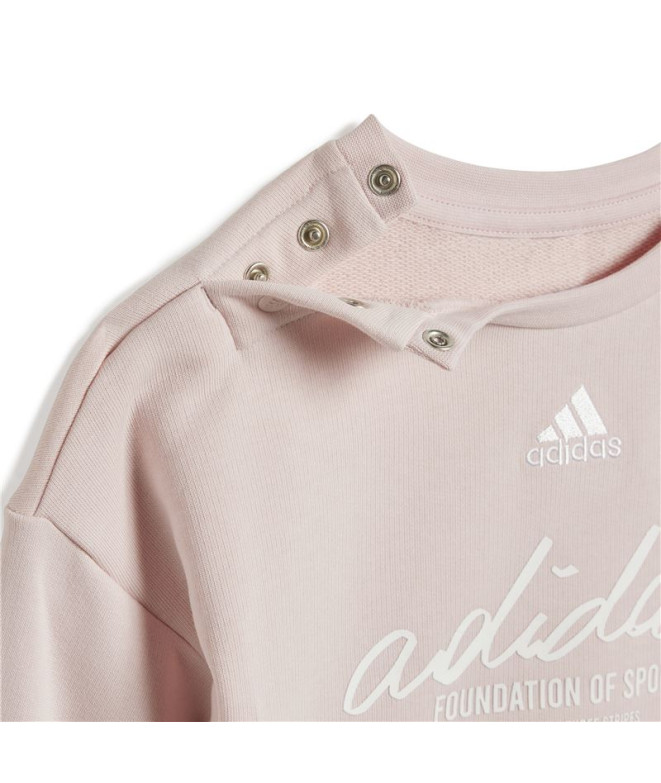 Conjunto adidas Infantil Marca Love Jogger Rosa