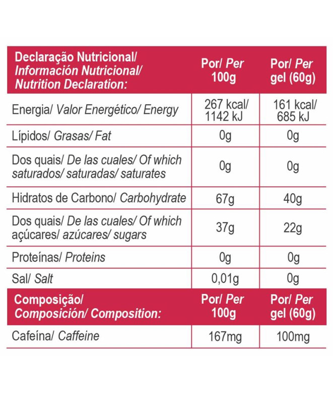 Gel Energy Gold Nutrition Carb Max - 60 G Morango