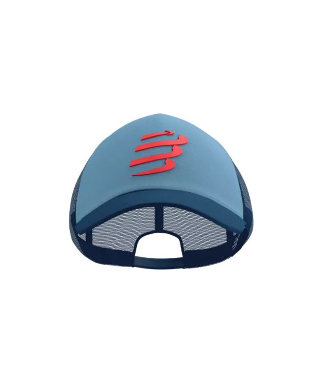 Casquette Running de Compressport Denim/Poiseidon