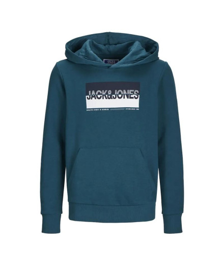 Sudadera Jack&Jones Jjnolan Sweat Hood Jnr Hombre Deep Teal