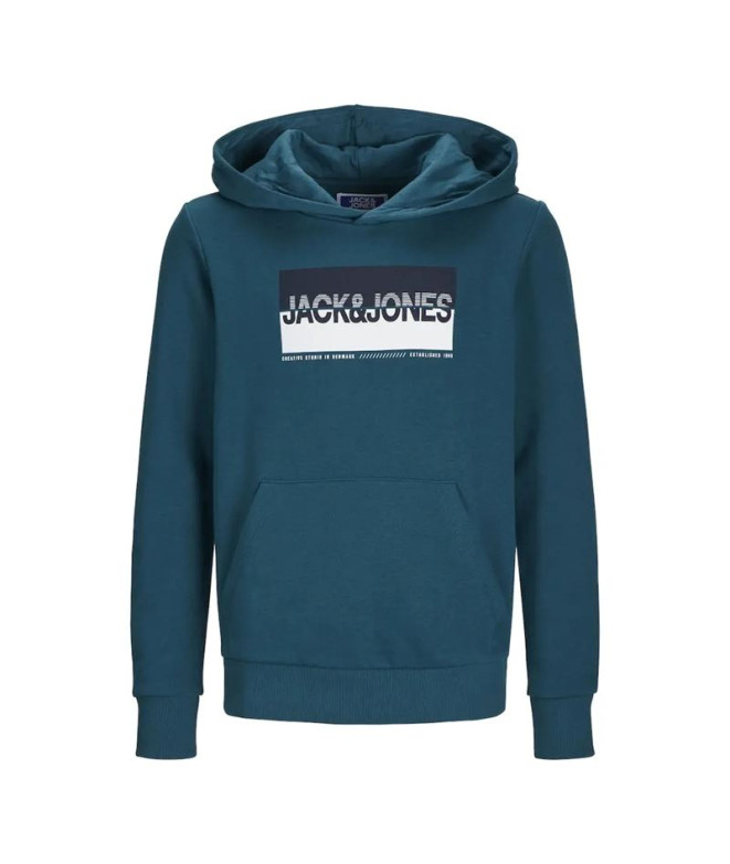 Moletom Homem Jack&Jones Jjnolan Sweat Hood Jnr Deep Teal