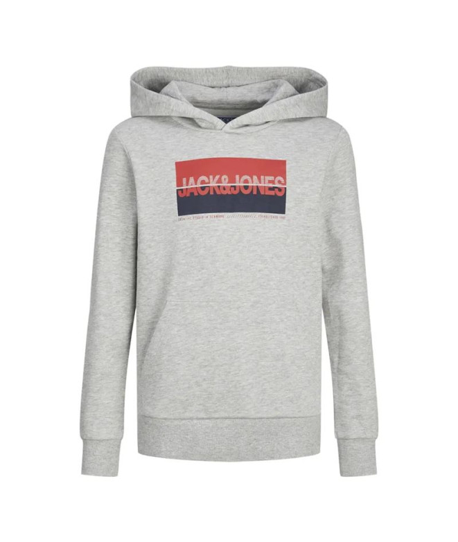 Moletom Homem Jack&Jones Jjnolan Sweat Hood Jnr Cinzento claro Melange