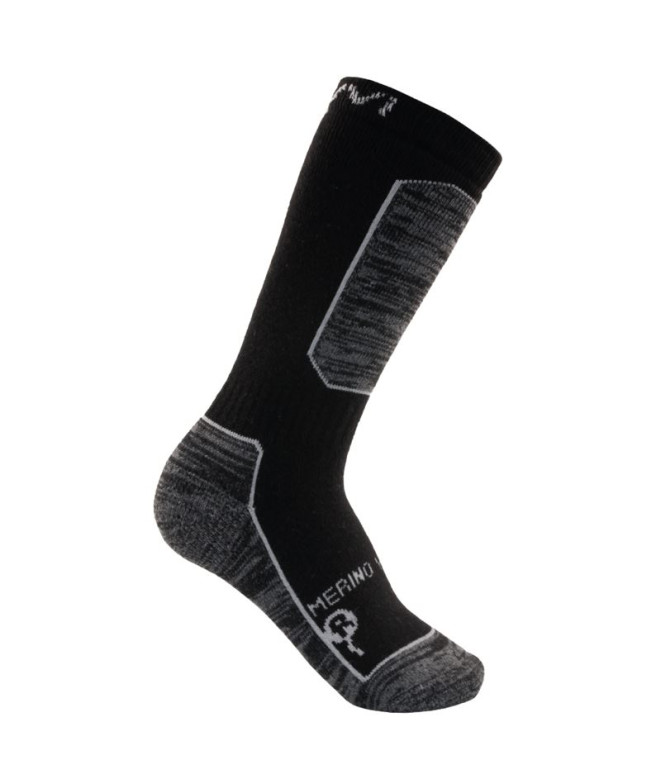 Chaussettes Joluvi Merino 40 Paire Noir Noir Gris Vigore