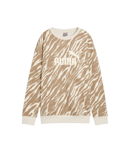 Sudadera Casual Puma Essentials+ Animal Aop Crew Fl Mujer