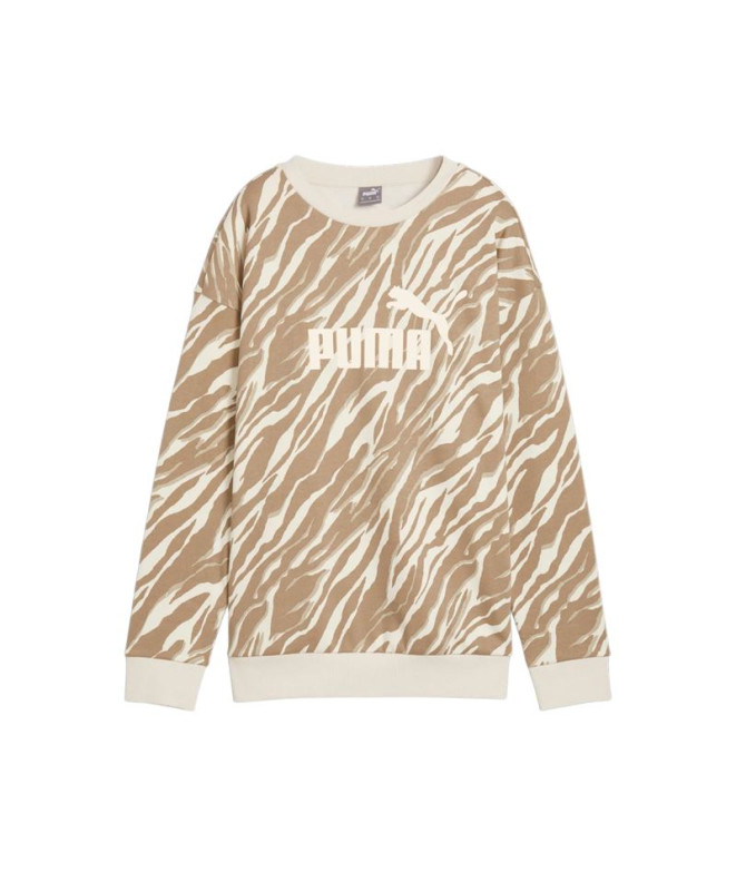 Sudadera Casual Puma Essentials+ Animal Aop Crew Fl Mujer