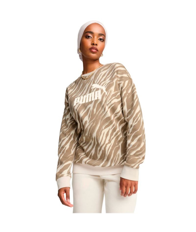 Moletom Casual Puma Essentials+ Animal Aop Crew...