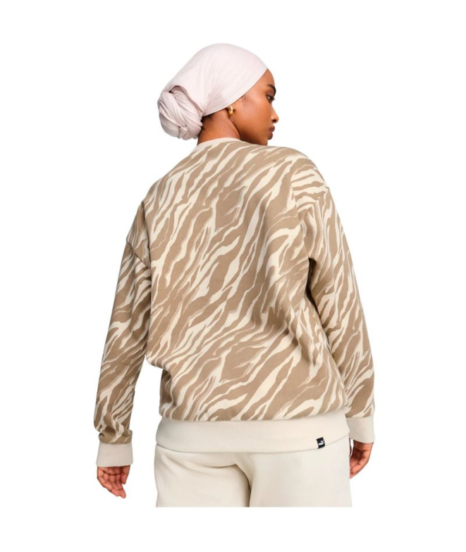 Moletom Casual Puma Essentials+ Animal Aop Crew...