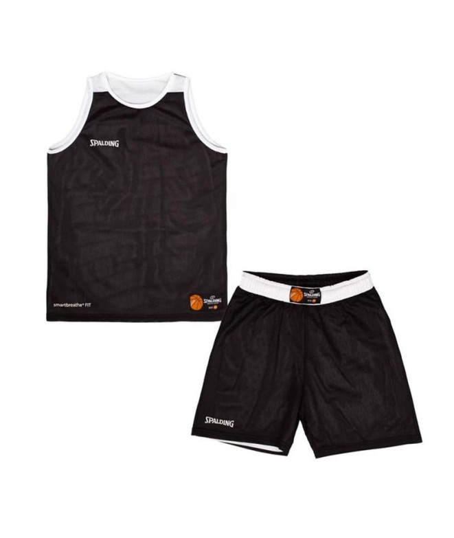 Conjunto Basquetebol Spalding Infantil de Double Face Preto/Branco