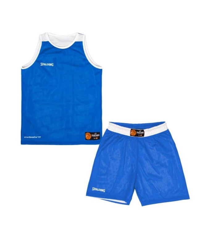 Conjunto Basquetebol Spalding Infantil de Double Face Royal/White