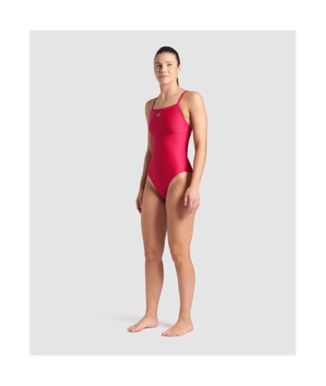 Bañador de Natación Arena Solid  Mujer Rojo
