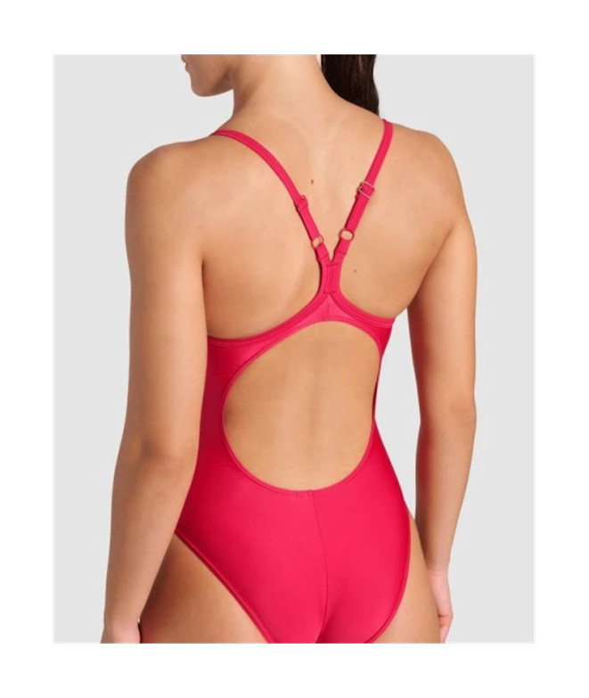 Bañador de Natación Arena Solid  Mujer Rojo