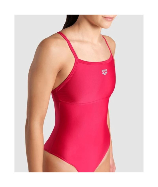 Bañador de Natación Arena Solid  Mujer Rojo