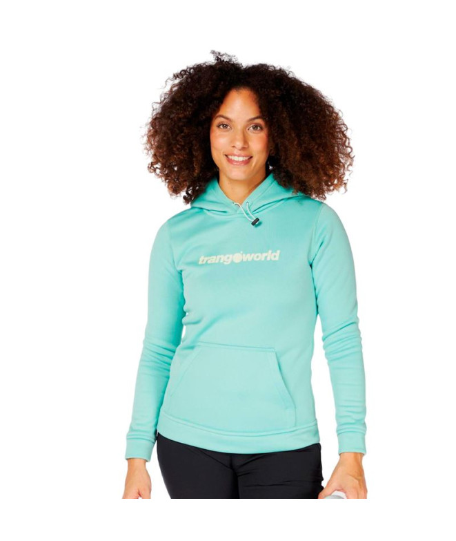 Sweat Montagne Trangoworld Femme de Poppi Bleu/Vert