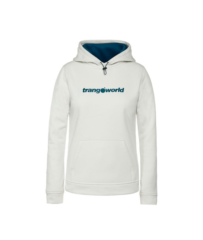 Sweat Montagne Trangoworld Femme de Poppi Ecru/Gris