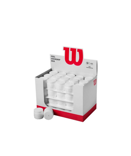 Overgrip de Tenis Wilson Pro Perforated Box 60 Blanco/