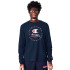 Camiseta Champion Homem Manga comprida com gola redonda azul