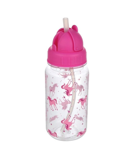 Botella Regatta Tritan Straw Unicornio Rosa