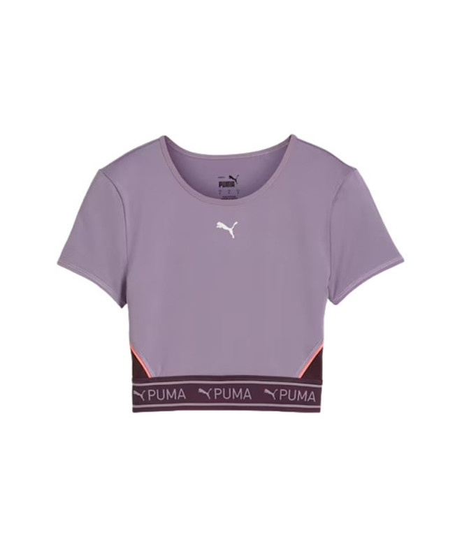 Camiseta Fitness Mulher por Puma Strong Baby Pale Plum