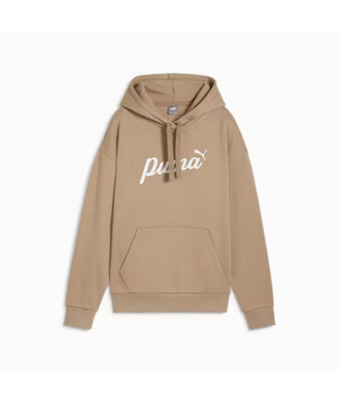 Moletom Casual de Puma Essentials+ Script Hoodie Fl Mulher