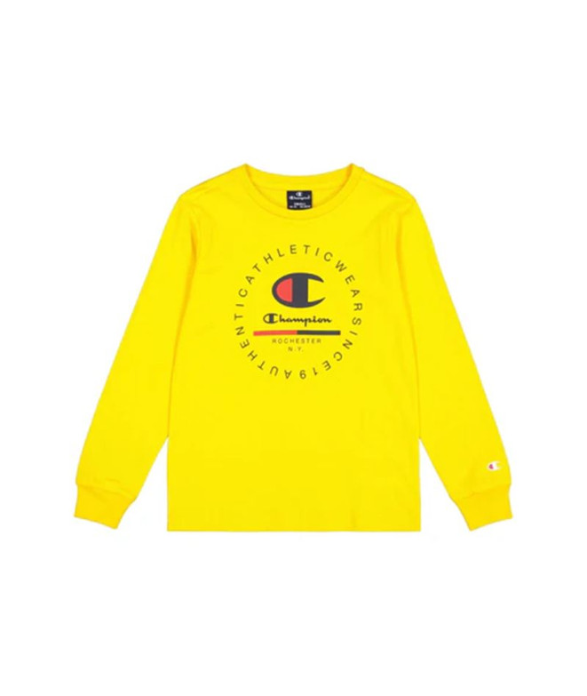 Camiseta Champion Homem Manga comprida com gola redonda Amarelo