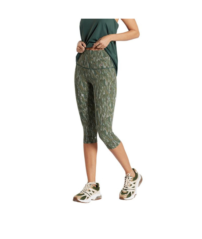 Malla de Fitness Ditchil Capri Vibrant Mujer Verde Florest