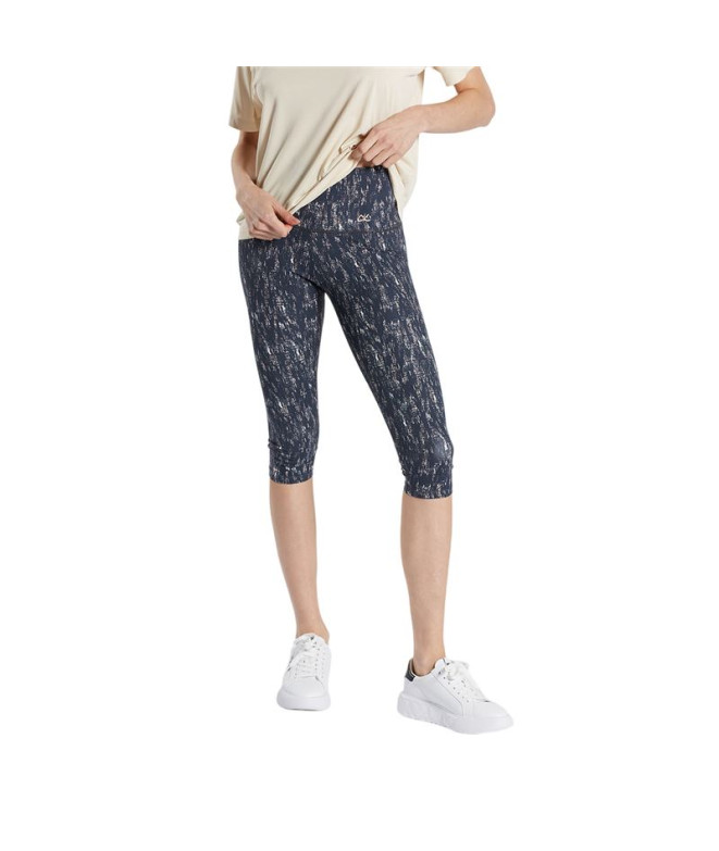 Malla de Fitness Ditchil Capri Vibrant Mujer Gris Plomo