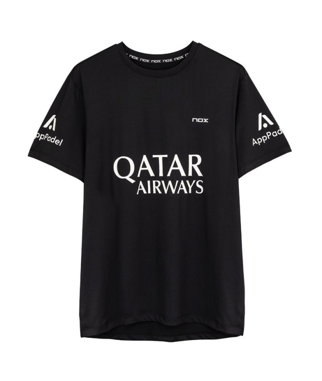 Camiseta pádel Nox da Sponsorts AT10 Preto