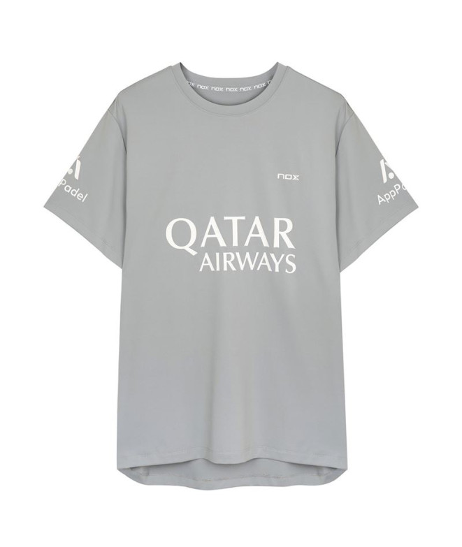 Camiseta de pádel Nox Sponsorts AT10 Gris
