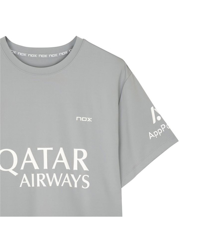 Camiseta de pádel Nox Sponsorts AT10 Gris