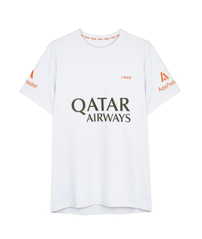 Camiseta de pádel Nox Sponsorts AT10 Blanco