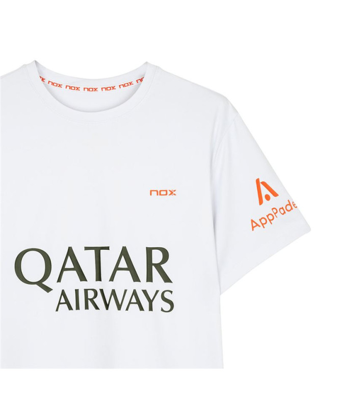 Camiseta pádel Nox da Sponsorts AT10 Branco
