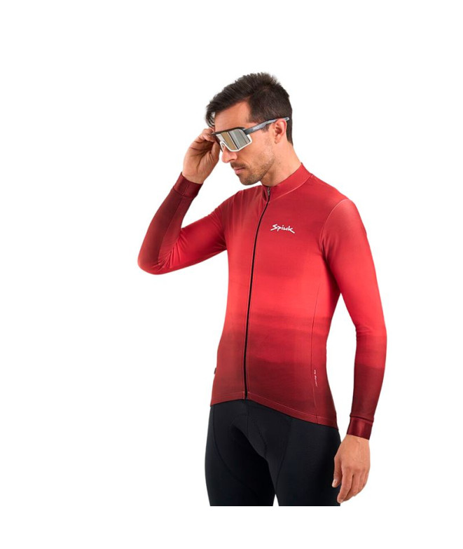 Maillot de ciclismo Spiuk Top Ten Homem Vermelho