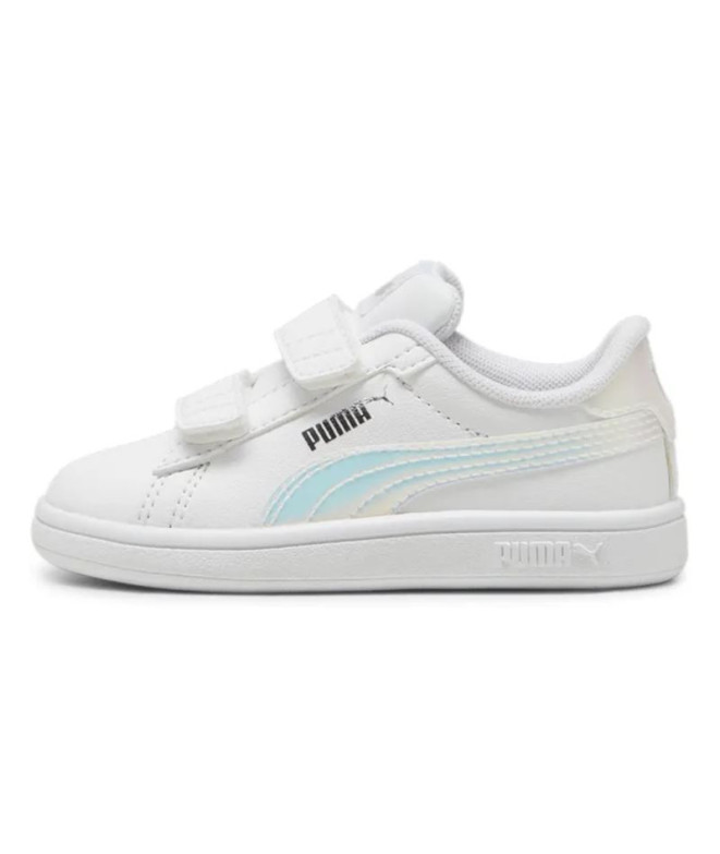 Sapatilhas Infantil Puma Smash 3.0 Holo 2.0 V Azul/branco/amarelo