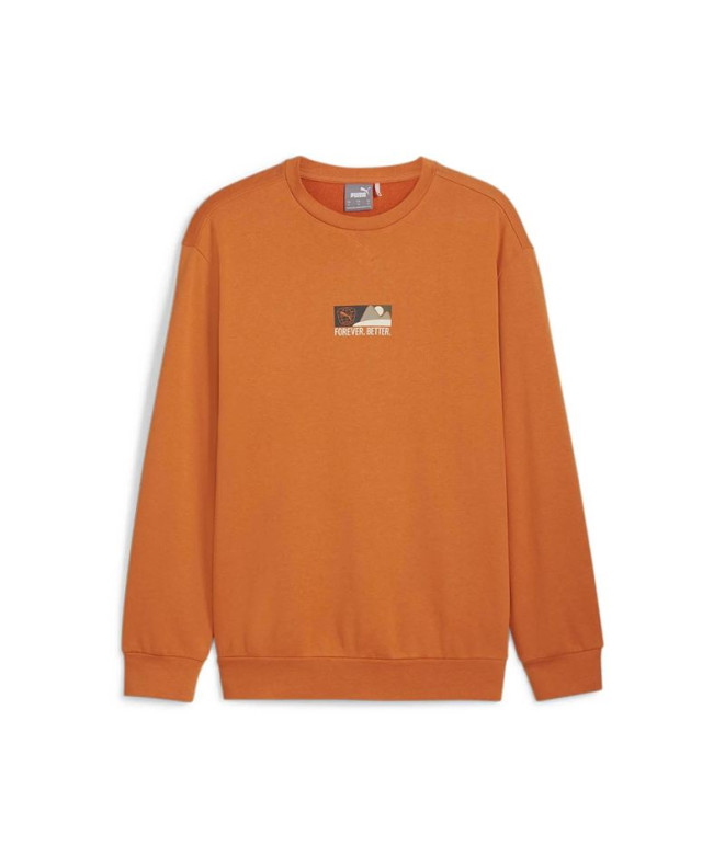 Moletom Homem Puma Better Sportswear Crew Laranja