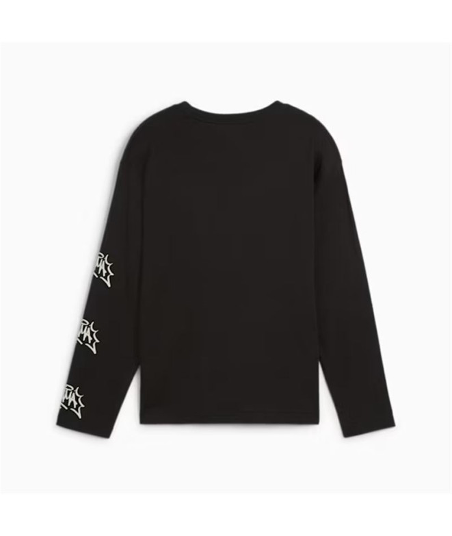 Camiseta Menino Puma Essentials+ Mid 90S Ls Preto