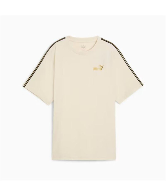 Camiseta Puma Ess Tape Minimal Gold Mujer Nieve Alpina